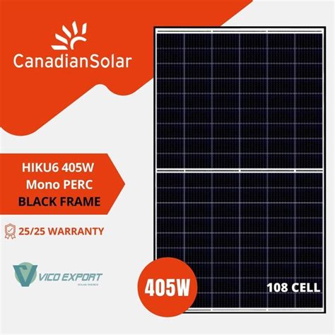 Canadian Solar CS6R 405MS BF 405W Panneau solaire à cadre noir 25