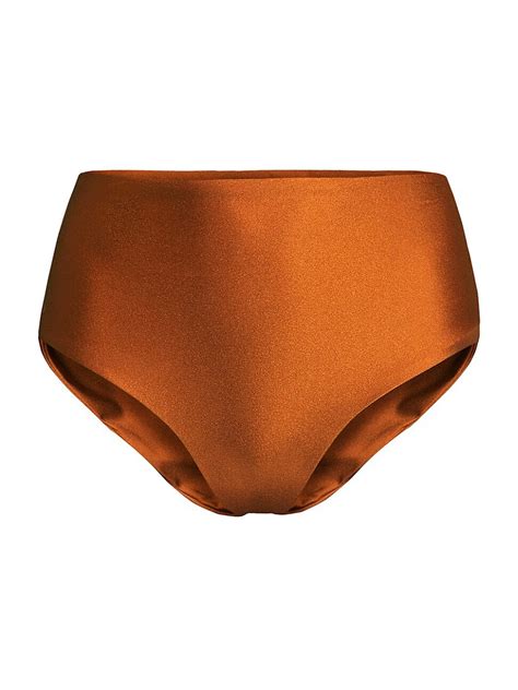 Buy Jade Swim Women S Bound High Rise Bikini Bottom Bronze Sheen