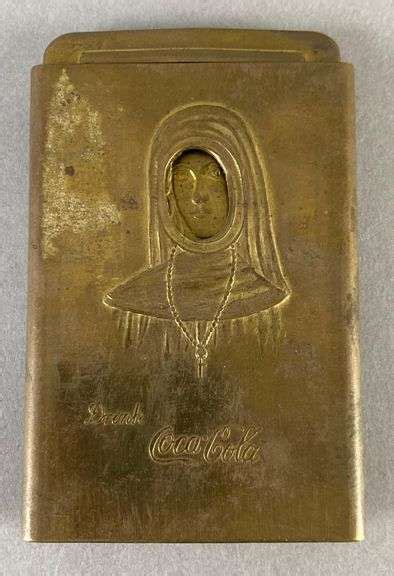 Coca Cola Nude Nun Brass Belt Buckle Matthew Bullock Auctioneers