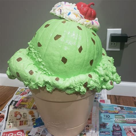 Ice Cream Cone Pumpkin Pumpkin Halloween Decorations Pumpkin Carving