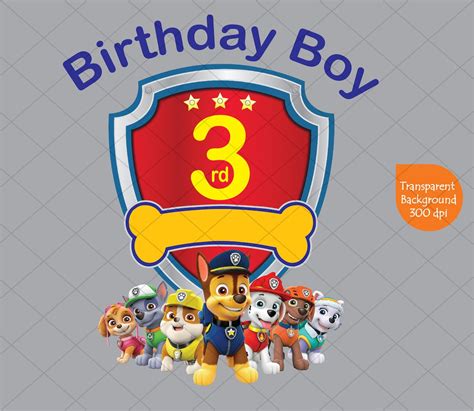 Happy Birthday Paw Patrol Rd Birthday Boy Clipart Paw Patrol Images