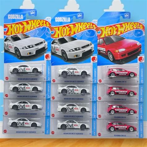 HOT WHEELS SKYLINE Godzilla Gt R Bcnr33 2024 Honda Civic Eg 2023 Lot De 12 EUR 6 04