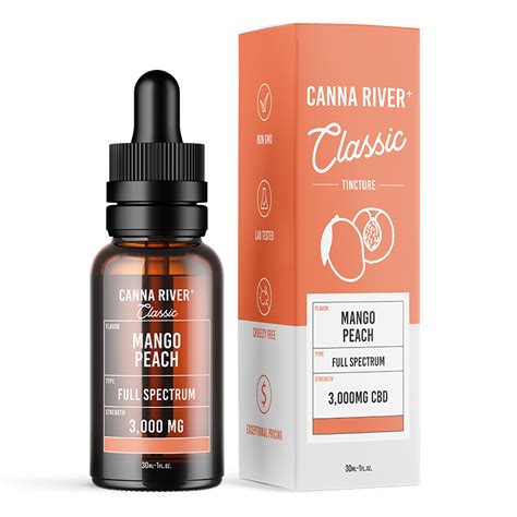 Classic Full Spectrum Cbd Oil Tincture Mango Peach Canna River