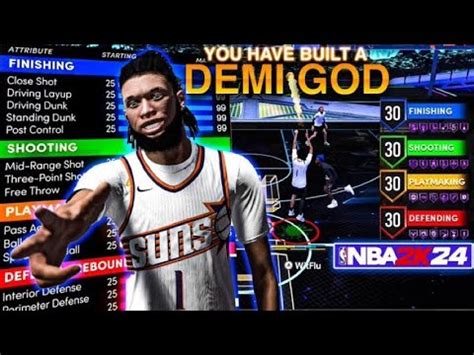 THE BEST 6 8 DEMIGOD POINT GUARD BUILD IN NBA2K24 BEST CUSTOM JUMPSHOT