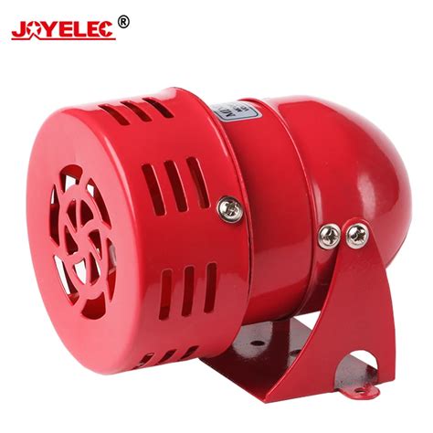 Buzzer Siren 220v 120db High Power Mini Red Metal Engine Alarm Electric