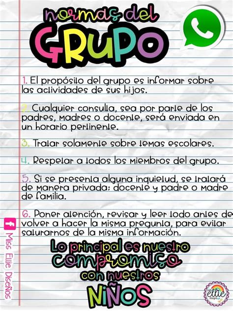 Reglas De Los Grupos De Whatsapp Educativos Imagenes Educativas