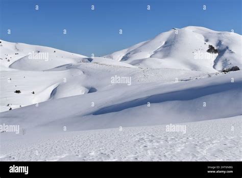 Winter Hiking On Zelengora Mountain Bosnia Stock Photo Alamy