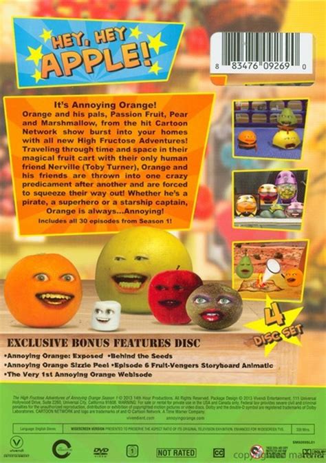 High Fructose Adventures Of Annoying Orange, The: Season One (DVD 2012 ...