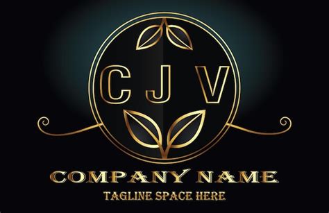 Logotipo De La Letra Cjv Vector Premium