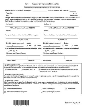 Fillable Online Transfer Of Ownershipdesignation Of Successor Owner For