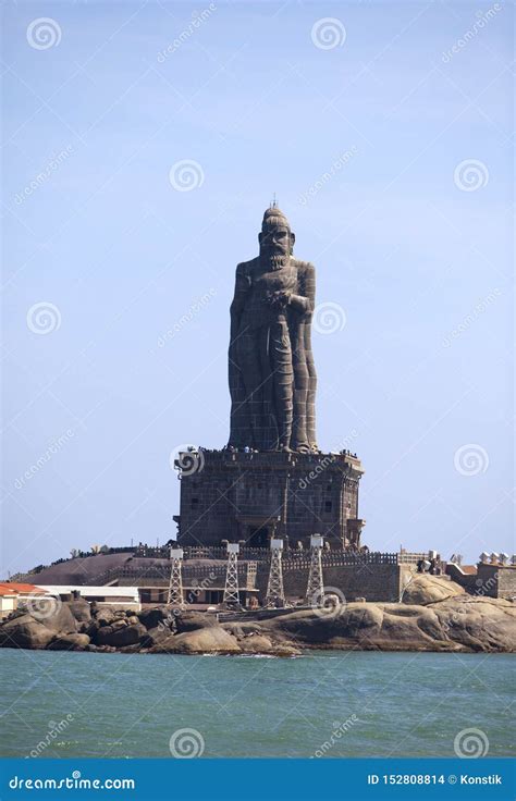 Thiruvalluvar Statue in Kanyakumari, India Stock Photo - Image of cloud ...