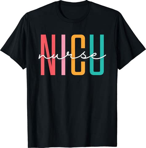 NICU Nurse ICU Neonatal Boho Rainbow Team Tiny Humans Retro T Shirt