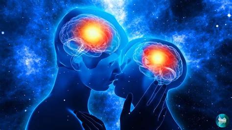 Two People Are Kissing With Their Heads Touching Each Other In Front Of