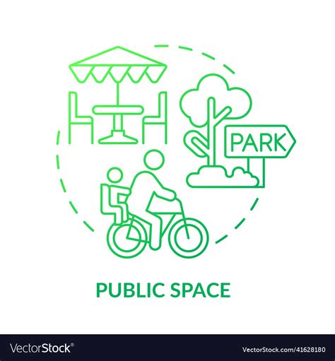Public Space Green Gradient Concept Icon Vector Image