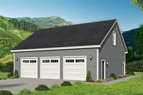 3-car Detached Garage Plan with Guest Room, Bath and Loft - 68706VR ...