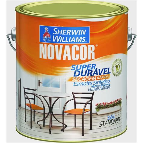 Tinta Esmalte Sherwin Williams Novacor Esmalte Sint Tico Standard L