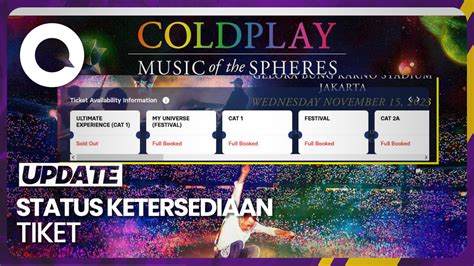 Tiket Coldplay Seharga Rp 11 Juta Sold Out