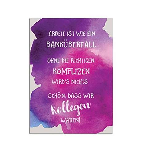 Postkarte Kollegen Abschied Kollegen Geschenk Postkarte Spr Che