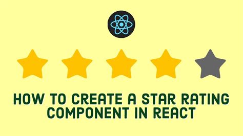 How To Create A Star Rating Component In React Youtube