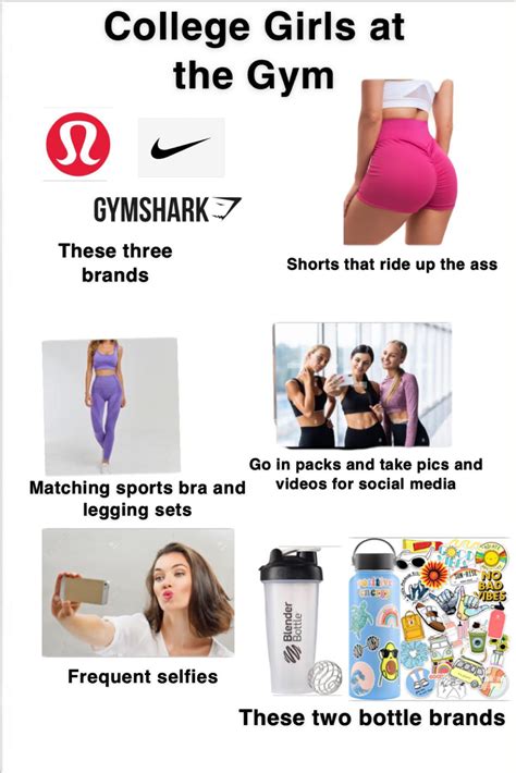 College Girls At The Gym Starter Pack Starterpacks