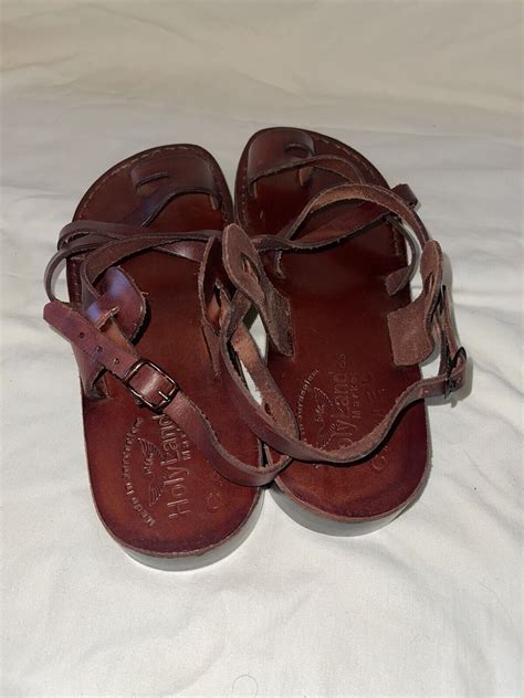 Brown Leather Jesus Sandals Greek Roman Camel From Th Gem