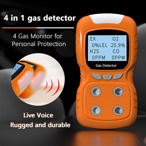 Detector De Gas Port Til 4 En 1 Probador De Monitor M Ltiple Con