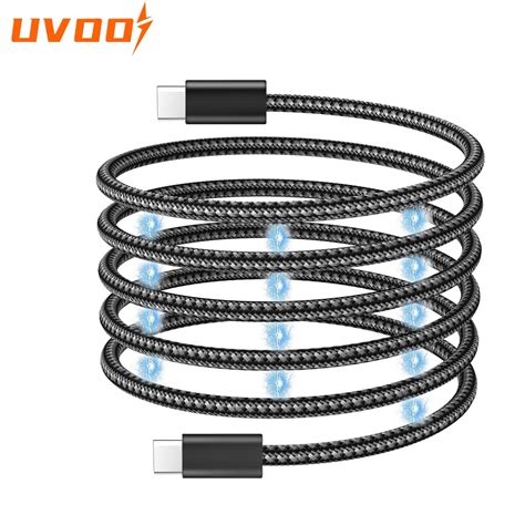 Uvooi Usb C To C 100w Magnetic Fast Charger Cable For Iphone 15 Xiaomi 65w Usb A To C Data