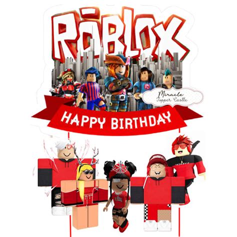 Jual Roblox Cake Topper Boys Kota Bogor Miracle Topper Tokopedia