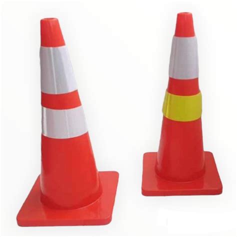 Jual Kerucut Pembatas Jalan PVC Safety Cone Traffic Tinggi 75cm Techno