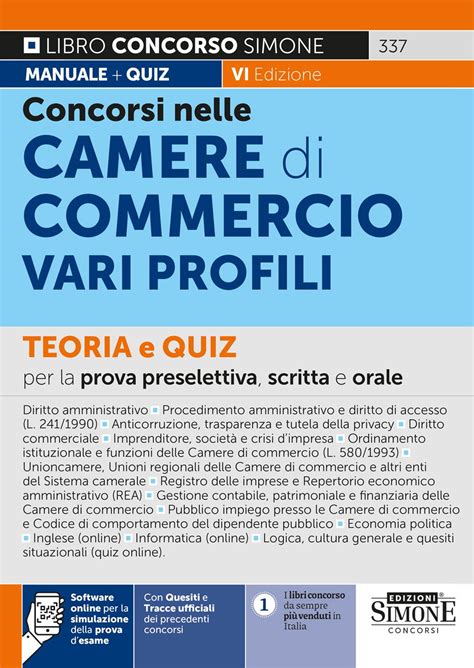 Concorsi Nelle Camere Di Commercio Teoria E Quiz Per La Prova