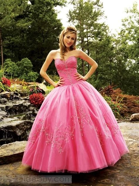 Pink Ball Gown Satin Prom Dress Ball Gowns Prom Ball Dresses Gown