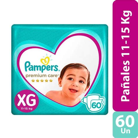 Pañales Pampers Premium Care Xg Bolsa 60 Un Botifarma