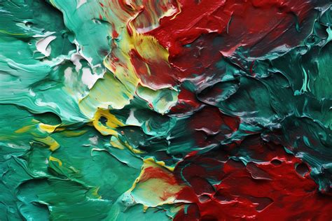 An Image Of A Green Red And Yellow Painting Background, Missing, Paint ...