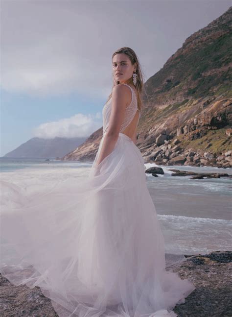 Peal Beach Sex Wedding Dresses With Tulle Sweep Train Missacc