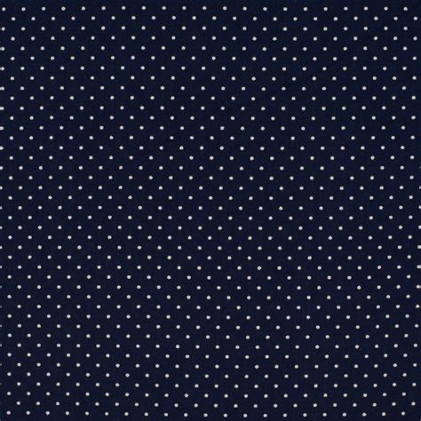 Navy Blue Mini Polka Dot Print Cotton Poplin Fabric Cotton Poplin