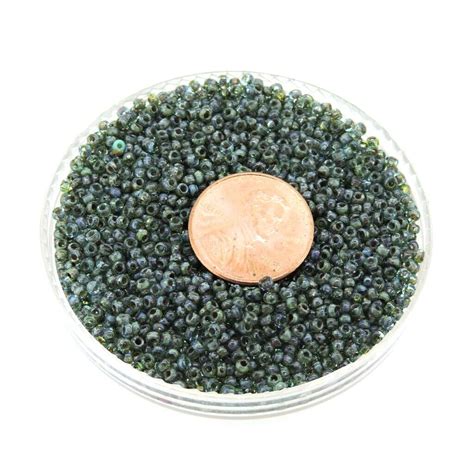 Miyuki Round Rocaille Seed Beads Size 110 23gm Picasso Olivine Trans 11 4506 5 Ebay