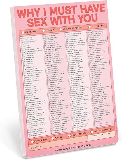 Amazon Knock Knock Why I Must Have Sex With You Pad Sexy