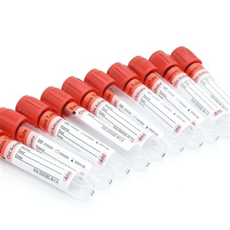 Vacuum Blood Collection Tube Clot Activator Tube Red Cap 3ml China