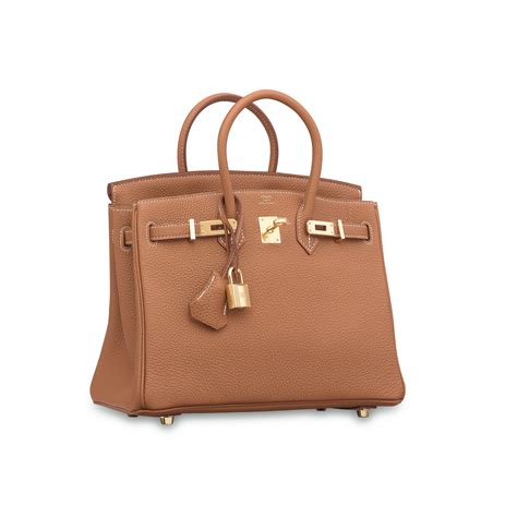 A GOLD TOGO LEATHER BIRKIN 25 WITH GOLD HARDWARE