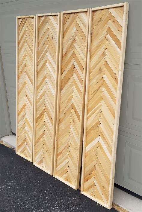 Modern Cedar Shutters Herringbone Shutters Farmhouse Shutters