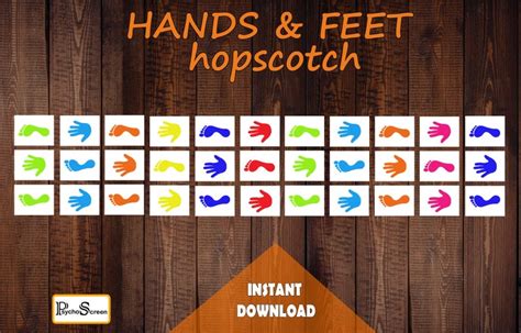 Hands And Feet Hopscotch Color Sensory Path Printable Game Etsy