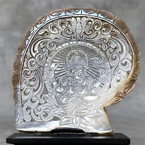 No Reserve Price Sooka Interior Intricately Carved Mother Of Pearl