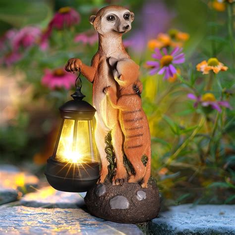 Eletorot Meerkat Solar Garden Ornaments Outdoor Lights Solar Powered