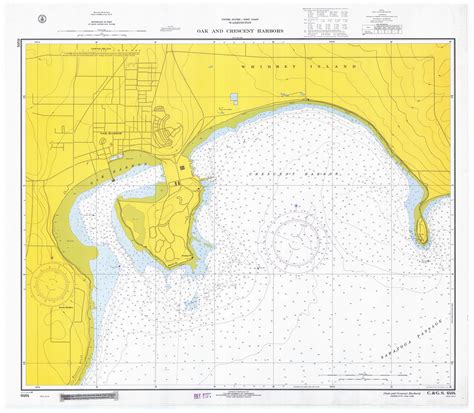 Oak And Crescent Harbors 1968 Old Map Nautical Chart Pc Harbors 6404