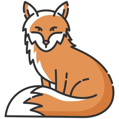 Fox Generic Thin Outline Color Icon