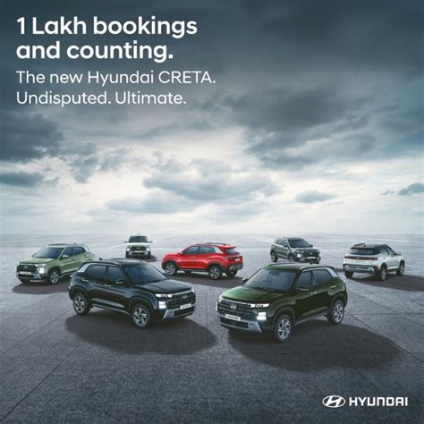 Hyundai Creta Crosses The Lakh Bookings Milestone Within Months Of