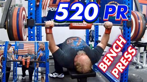 520 Lb Bench Press Pr Captain America Crushes Superman Youtube