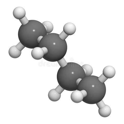 Estrutura Molecular Do Butano Ilustração Do Vetor Ilustração De