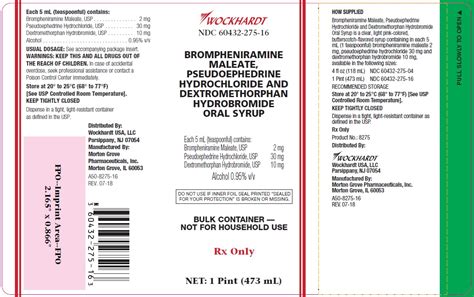 Bromphen Maleate Pse Dm Sugar Free 2mg 30mg 10mg 5ml Syr 118ml Real Value Rx