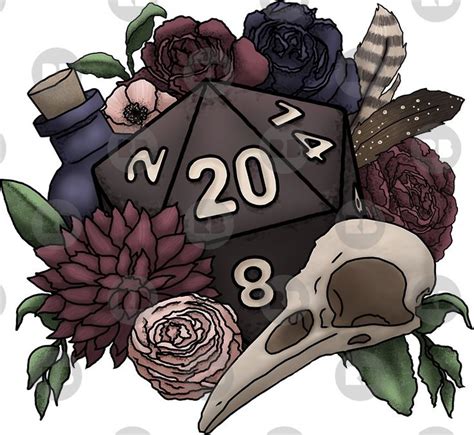 Necromancer D20 Tabletop RPG Gaming Dice Sticker by Kiel Chenier ...